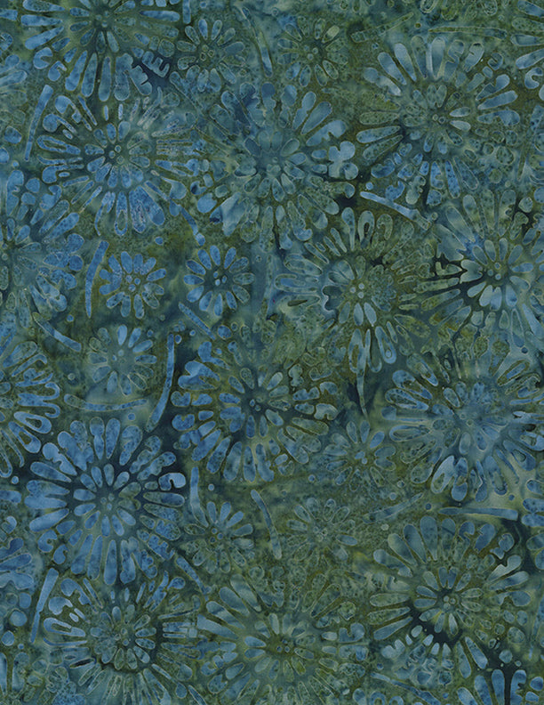 WP Shoreline - Flower Burst - Dark Green