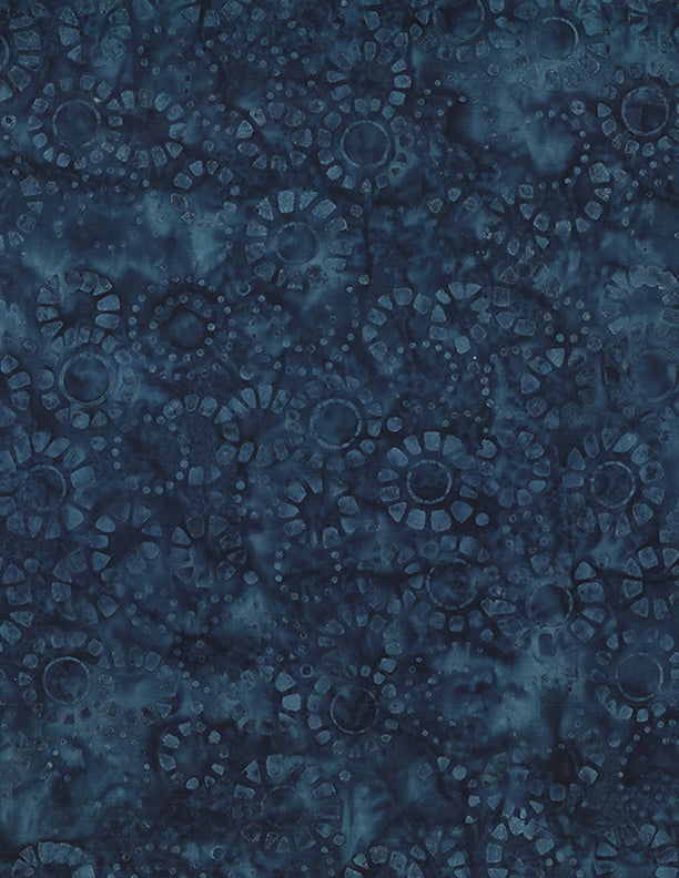 WP Shoreline - Mosaic Circles - Navy Blue