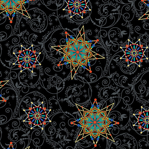 BX Moon and Sun - Mystical Medallion Scroll Black