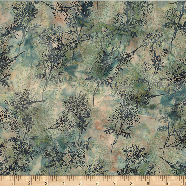 HF Woodland Batiks - Queen Anne's Lace - River Rock