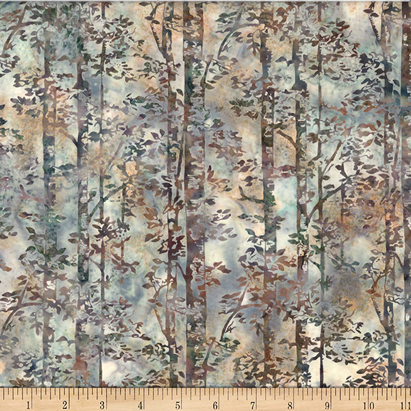 HF Woodland Batiks - Birch Trees - Earl Grey
