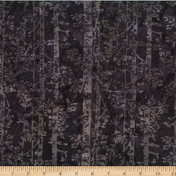 HF Woodland Batiks - Birch Trees - Deep Earth