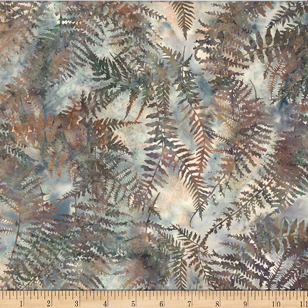 HF Woodland Batiks - Fern Toss - Earl Grey