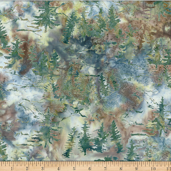 HF Woodland Batiks - Mountains & Trees - Sage