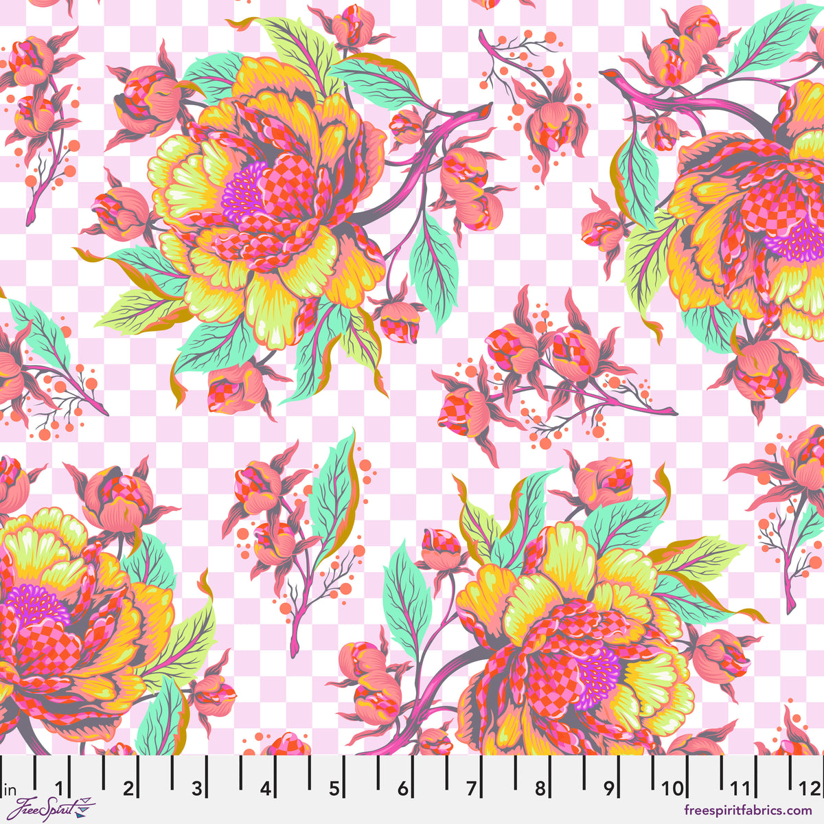 FS Tula Pink Untamed - Peony for Your Thoughts Lunar