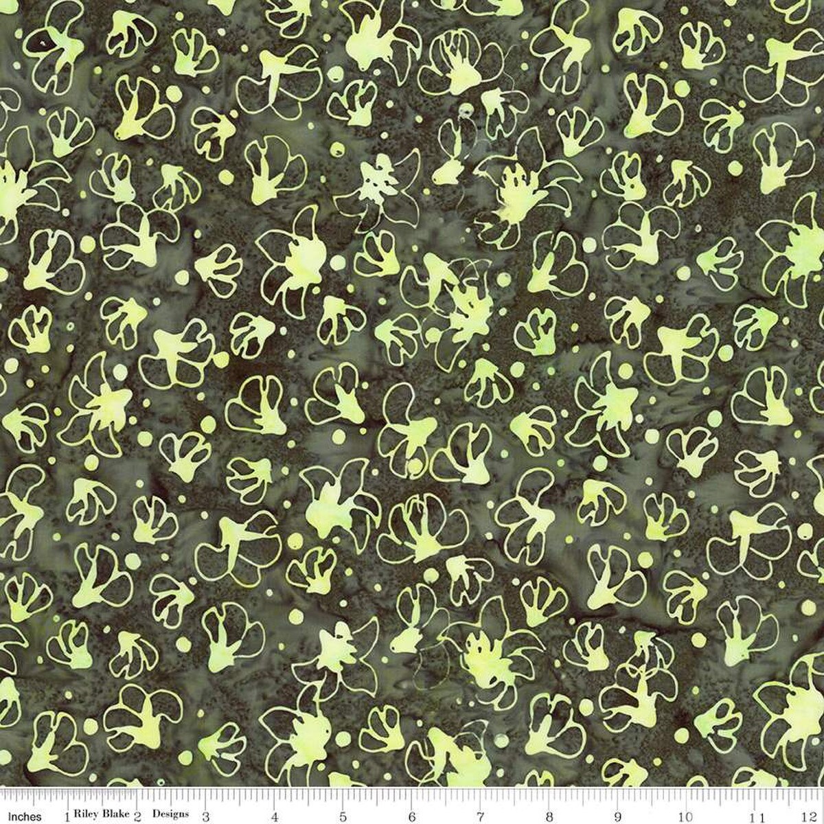 RB Expressions Batiks Ornamental Floreale - Charcoal