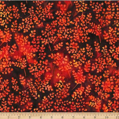 HF Bali Batiks Winter Leafy - Volcano