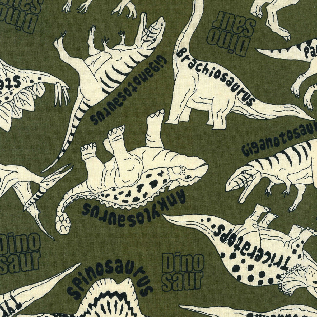 ES Kokka Monotone Dinosaur - Olive