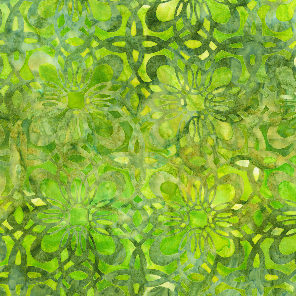 RK Artisan Batiks: Geo Earth Lime