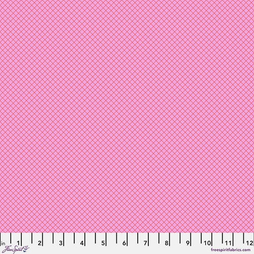 FS Tula Pink True Colors - On the Grid Bubblegum
