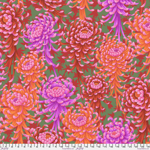 FS Kaffe Fassett - August 2025 - Spider Mums - Red