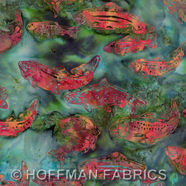 HF Bali Batik Custom - Alaskan Salmon - Verde