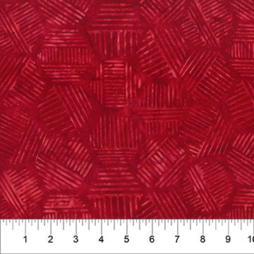 BB Hexies - Turquoise - Dark Red