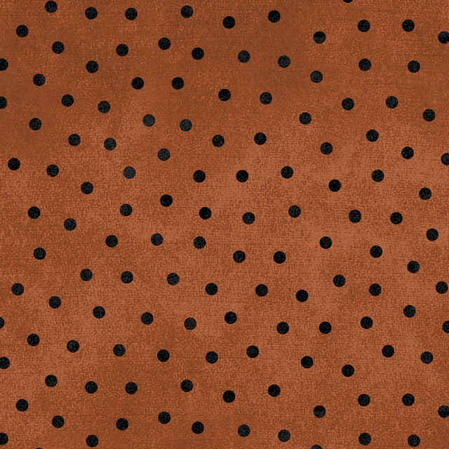 MS Woolies Flannel - Polka Dots - Burnt Orange