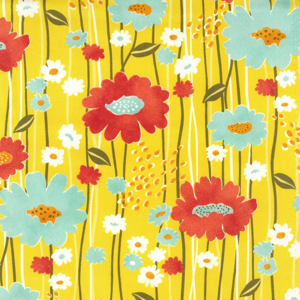 ES Kokka Sopo Retro - Big Flower Yellow