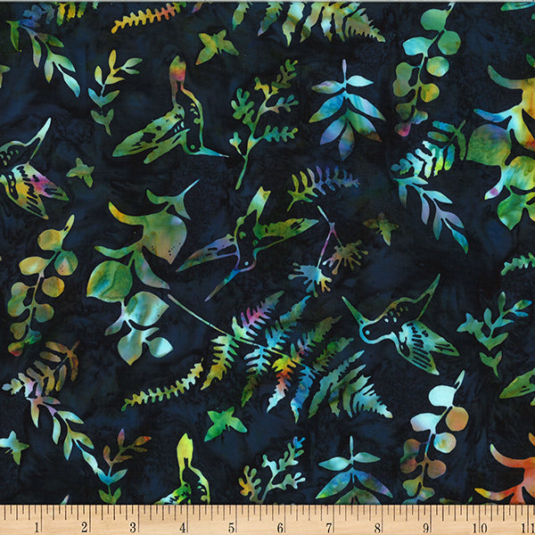 HF Bali Batik Hummingbird Garden - Sapphire