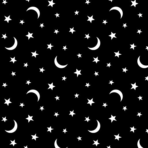BX Black & Boo - Little Stars & Moons Black