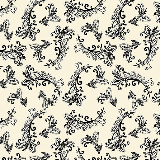 BX Harvest Gathering - Vining Scroll Cream/Black