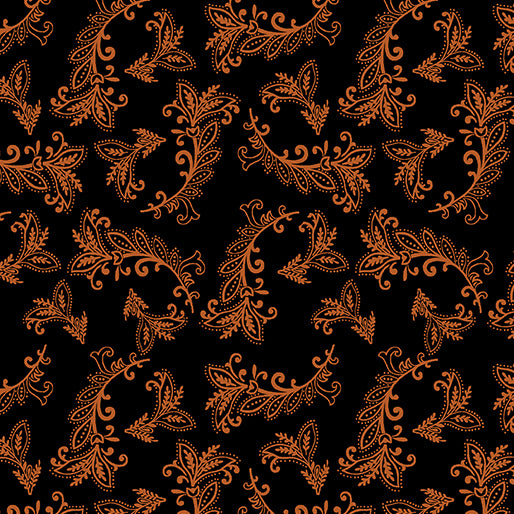 BX Harvest Gathering - Vining Scroll Black/Orange
