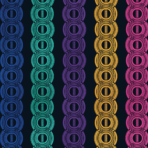 BX Newer Worlds - Dot Strip Multi/Black