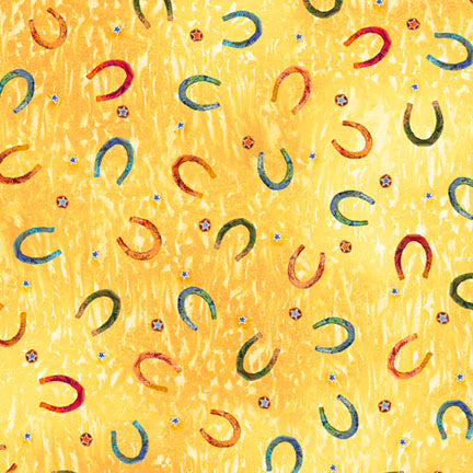PB Free Rein - Tossed Horseshoes Yellow