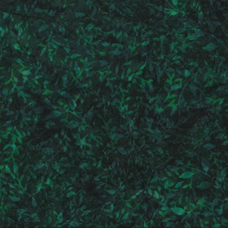 HF Bali Batiks Leafy - Black/Jade