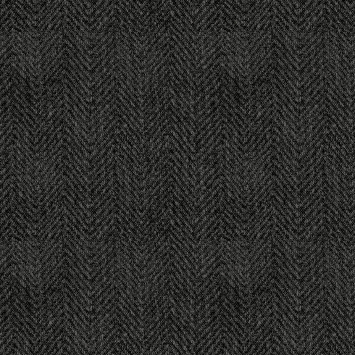 MS Woolies Flannel - Herringbone - Grey Black