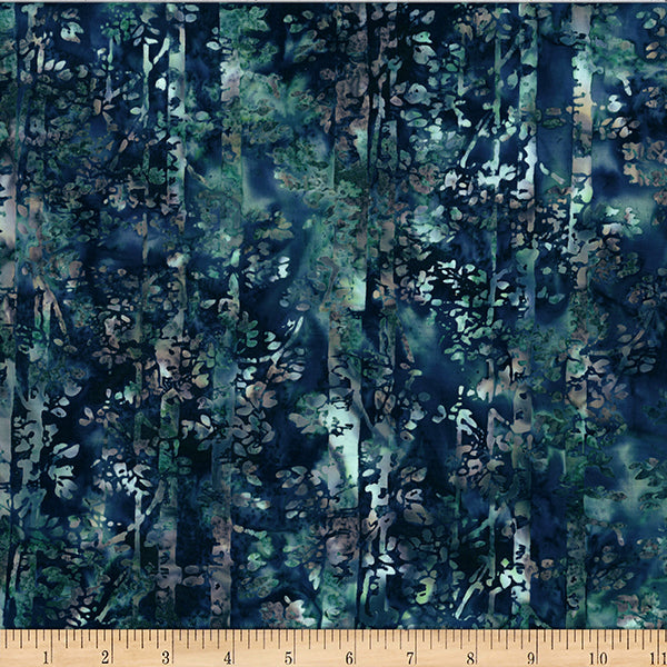 HF Woodland Batiks - Birch Trees - Teal
