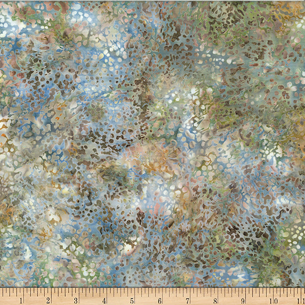 HF Woodland Batiks - Fish Texture - Sage