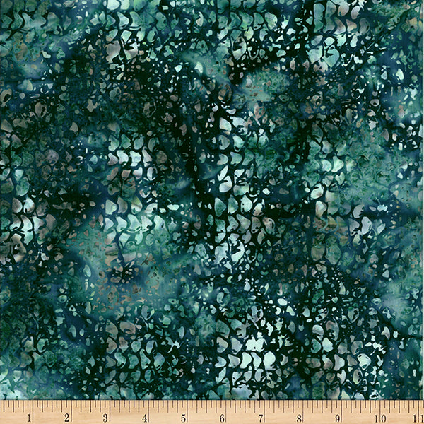 HF Woodland Batiks - Salmon Skin - Teal