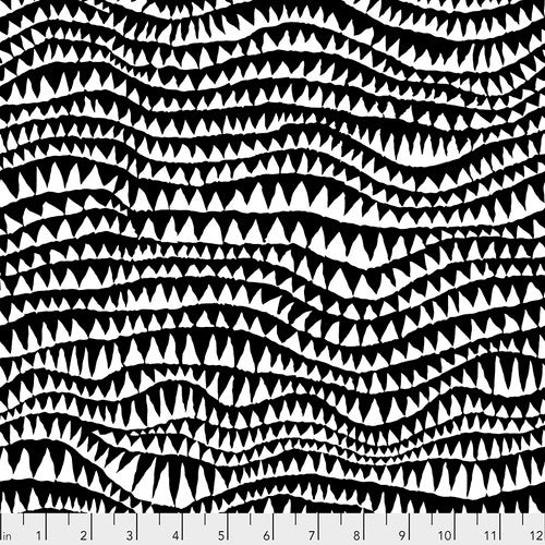 FS Kaffe Fassett Stash - Sharks Teeth - Black