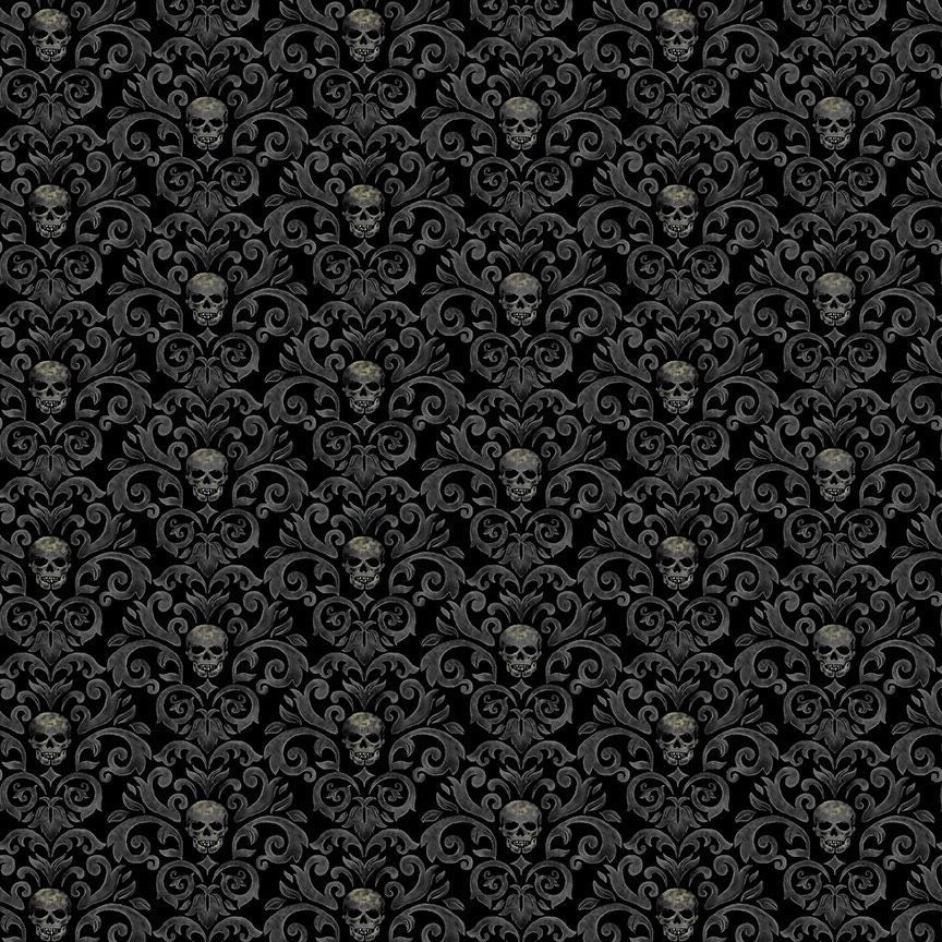 TT Wicked - Skull Damask Patterns - Black