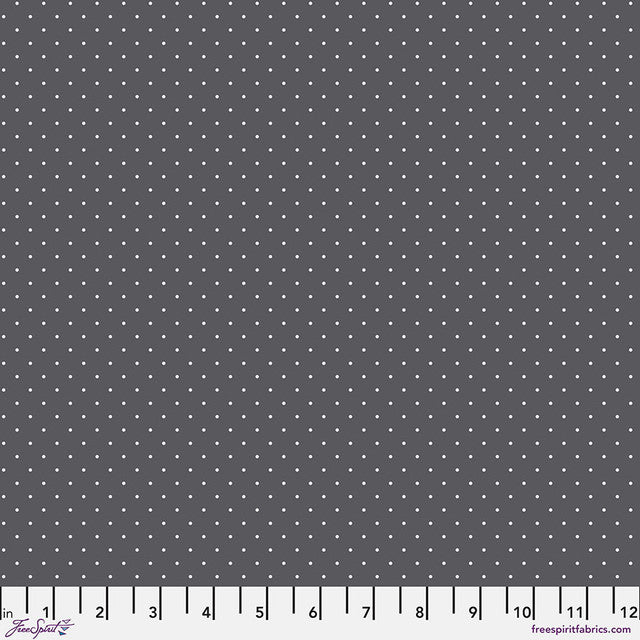 FS Tula Pink True Colors  Graywork - Tiny Dots - Carbon