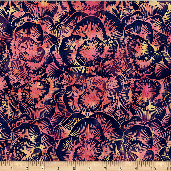 HF Bali Batik Linear Peony - Persimmon