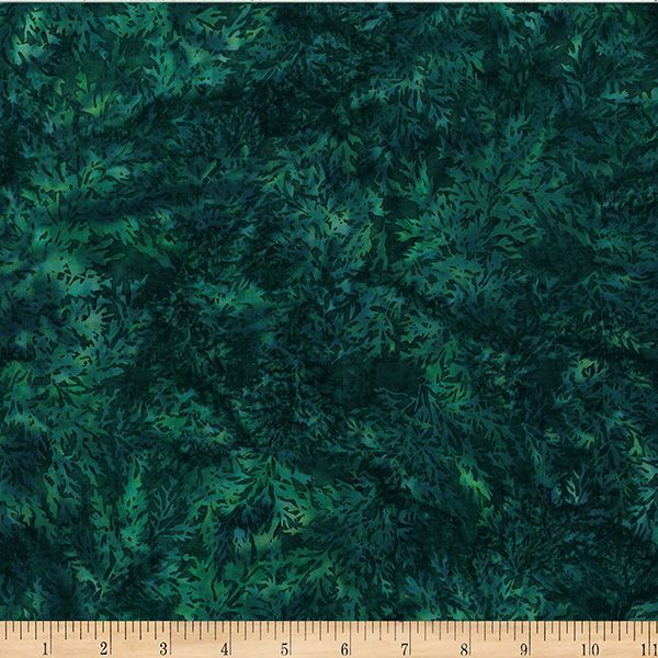 HF Bali Batik Ferns - Deep Emerald