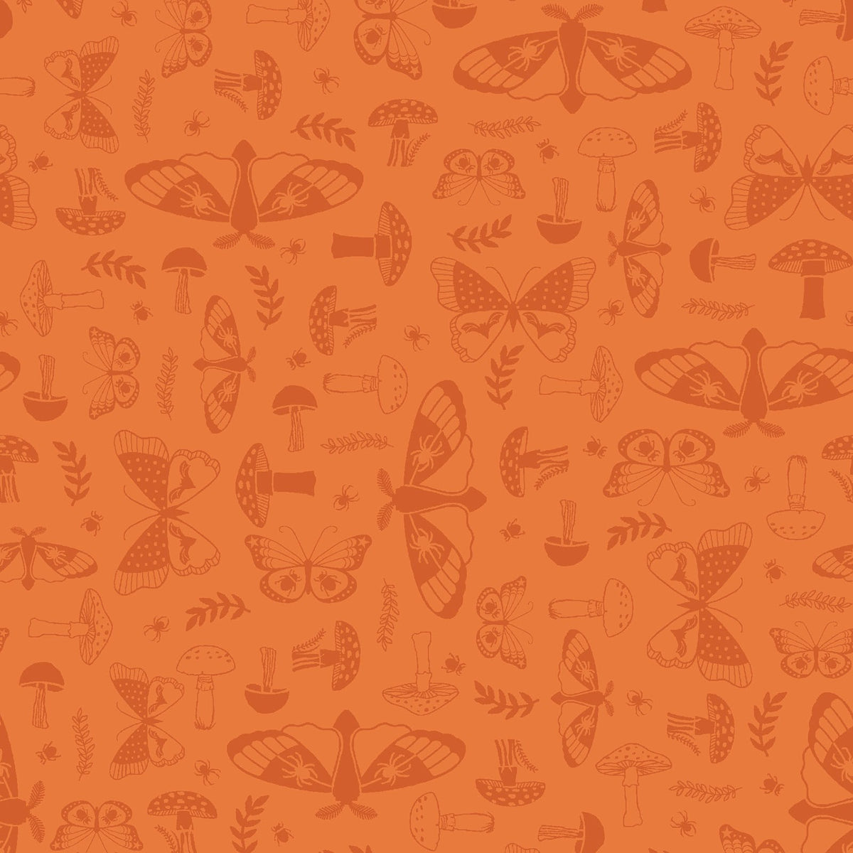 MS Goth Gardens - Moths and Mushrooms - Orange