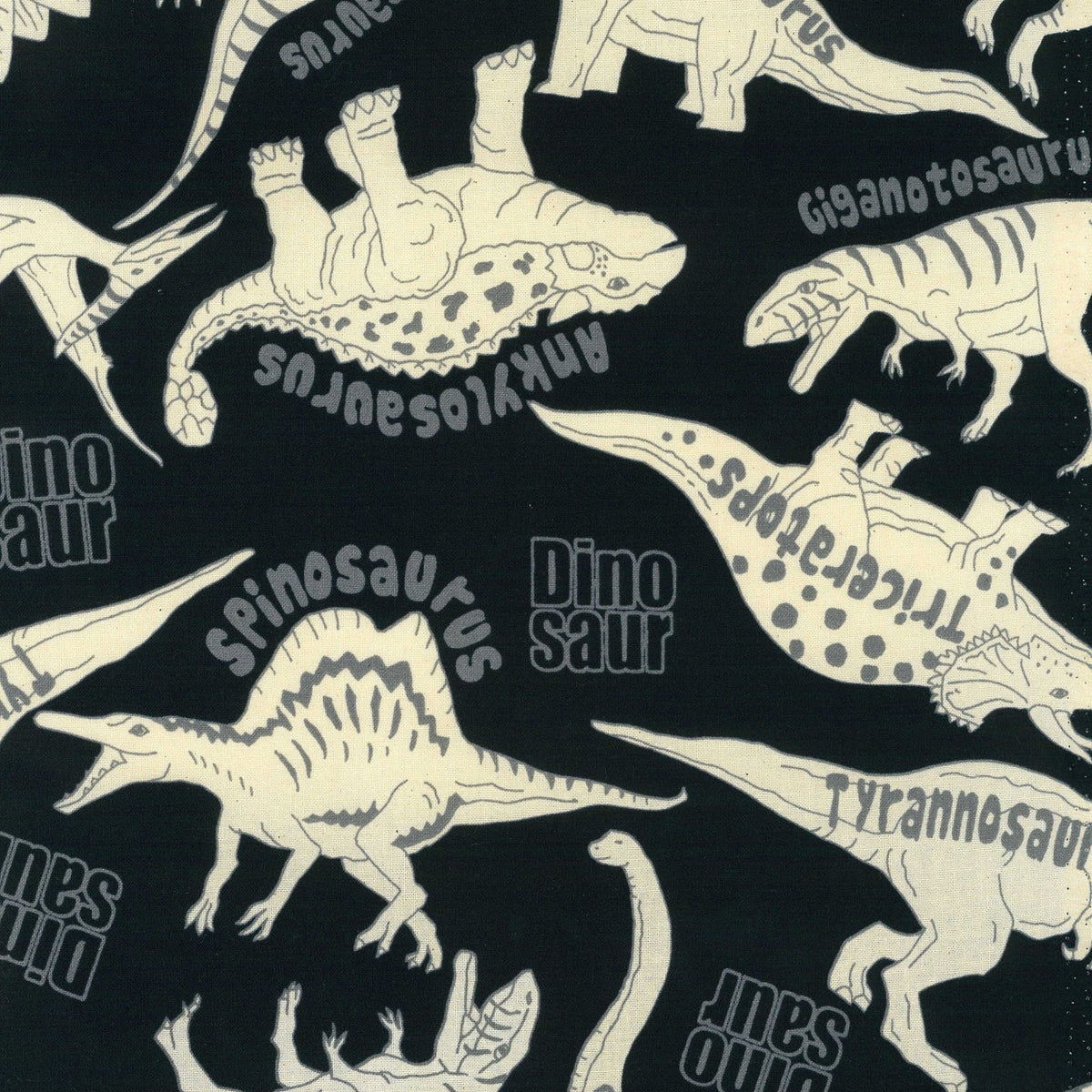 ES Kokka Monotone Dinosaur - Black