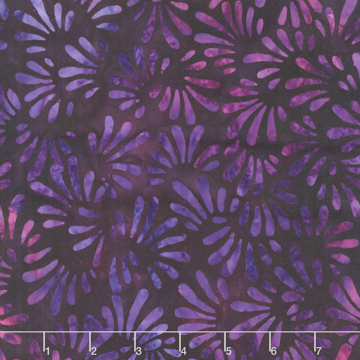 RK Artisan Batiks: Dancing Petals - Aubergine