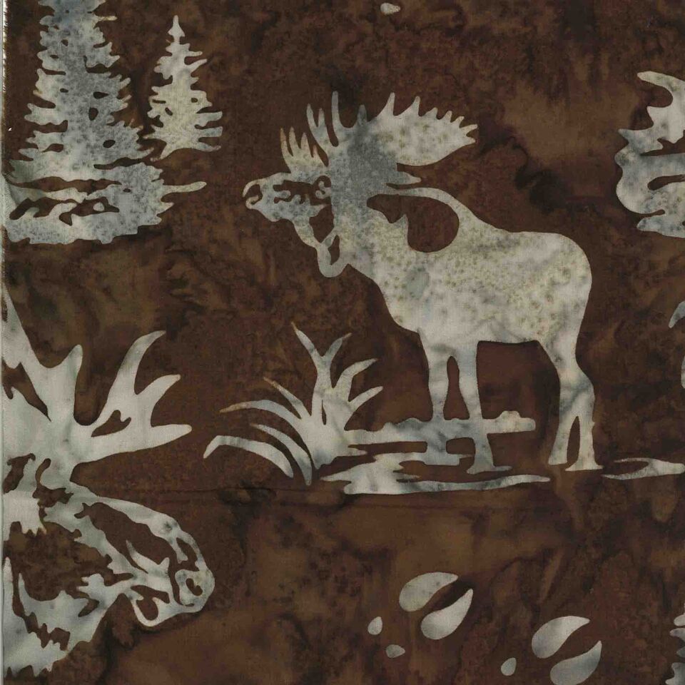 HF Bali Batik Custom - Moose and Prints - Cedar