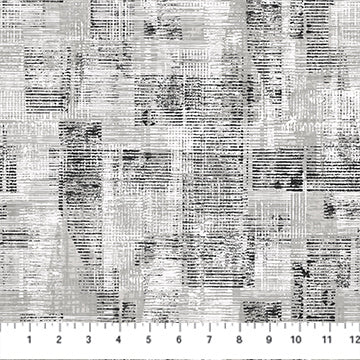 NF Urban Oasis Flannel - Tonal Squares - White Multi