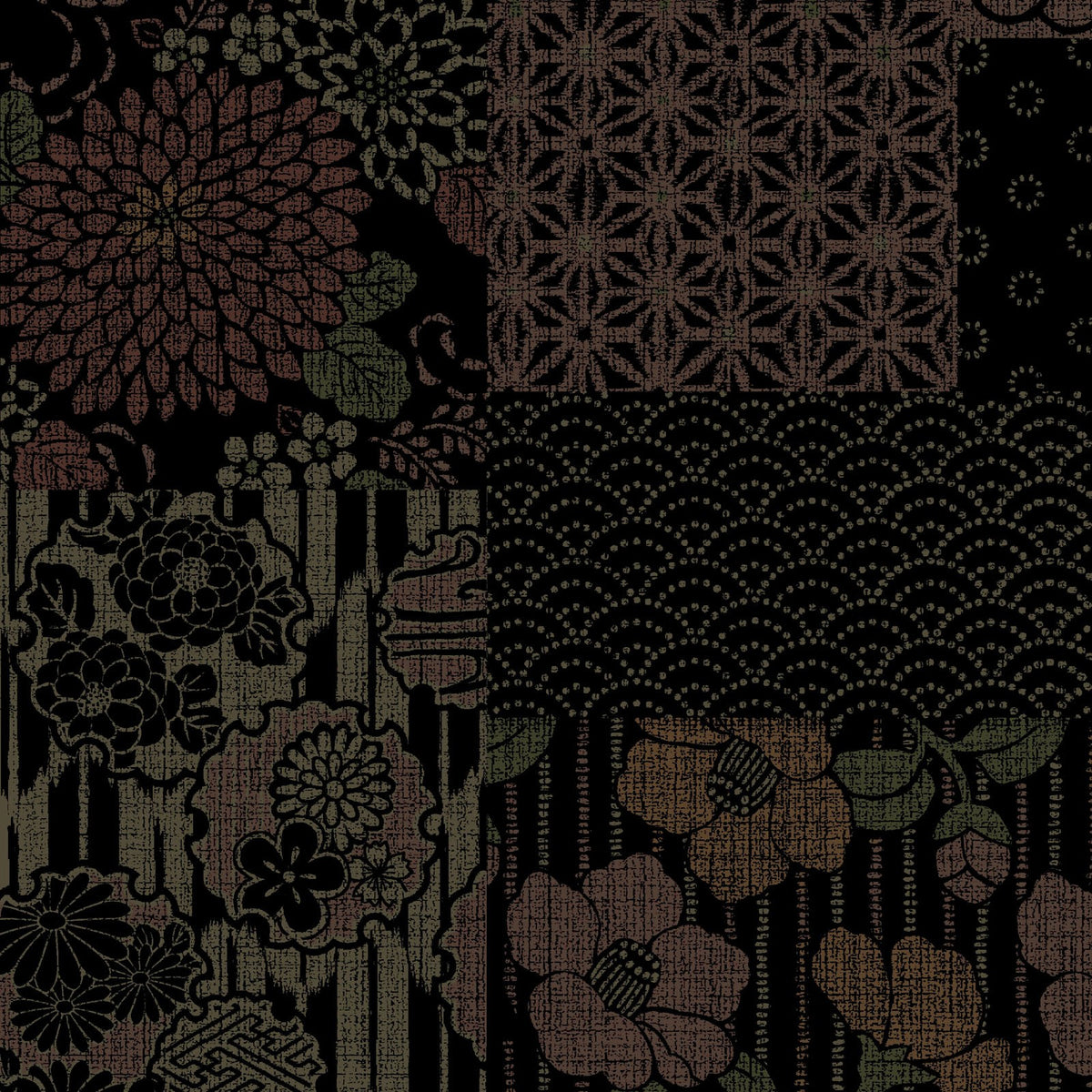 ES Hanaichimonme - Dobby Poppies - Black
