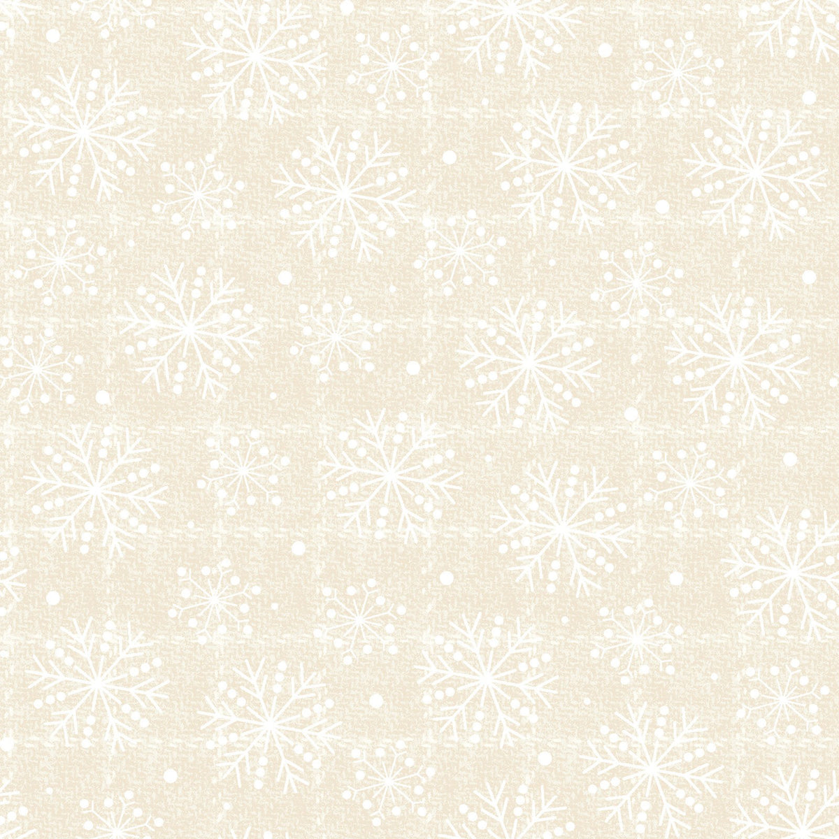MS Holly Jolly Flannel - Snowflake - Cream