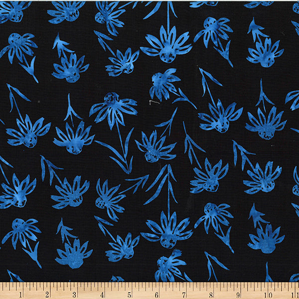 HF Bali Batik Echinacea - Black/Blue