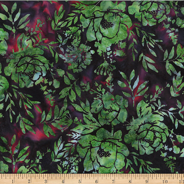 HF Bali Batik Mixed Floral - Mistletoe