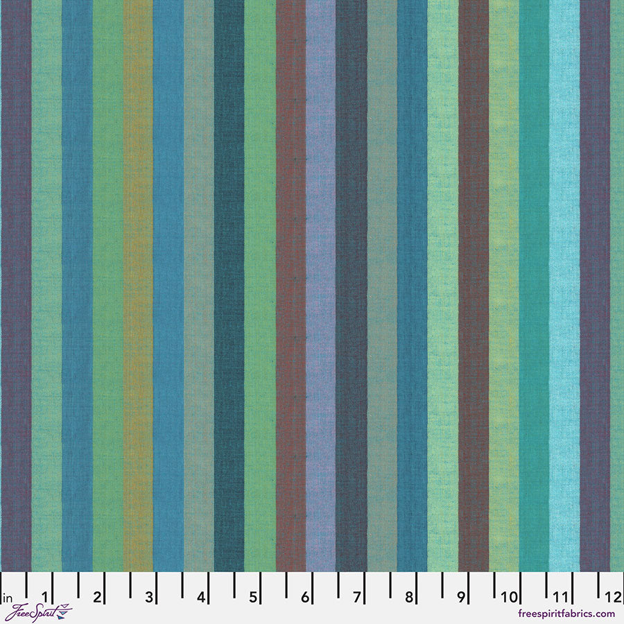 FS Kaffe Fassett Woven Stripes - Broad Stripe - Azure